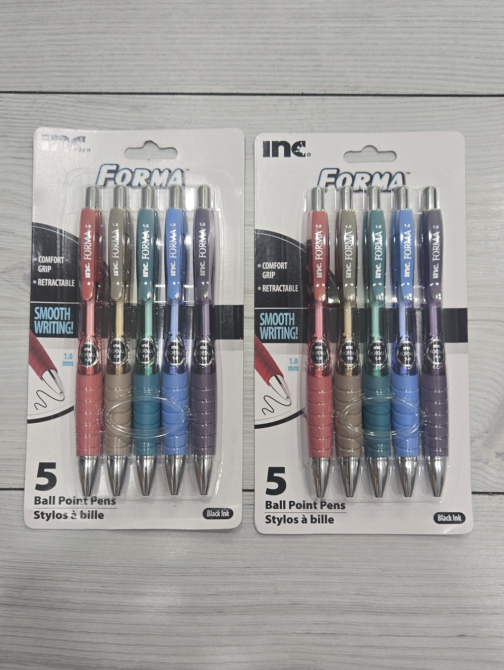 inc. Forma 10-Piece Multicolor Ballpoint Pen Set